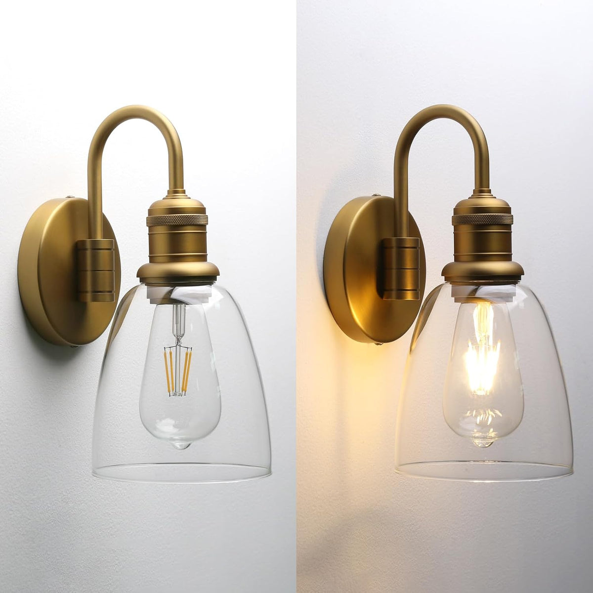 Wall Sconce, 14-Inch Antique Brass
