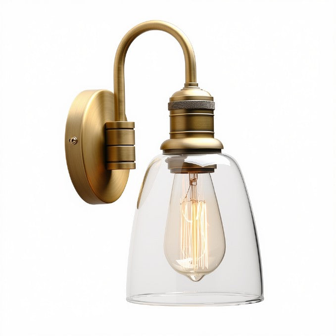 Wall Sconce, 14-Inch Antique Brass