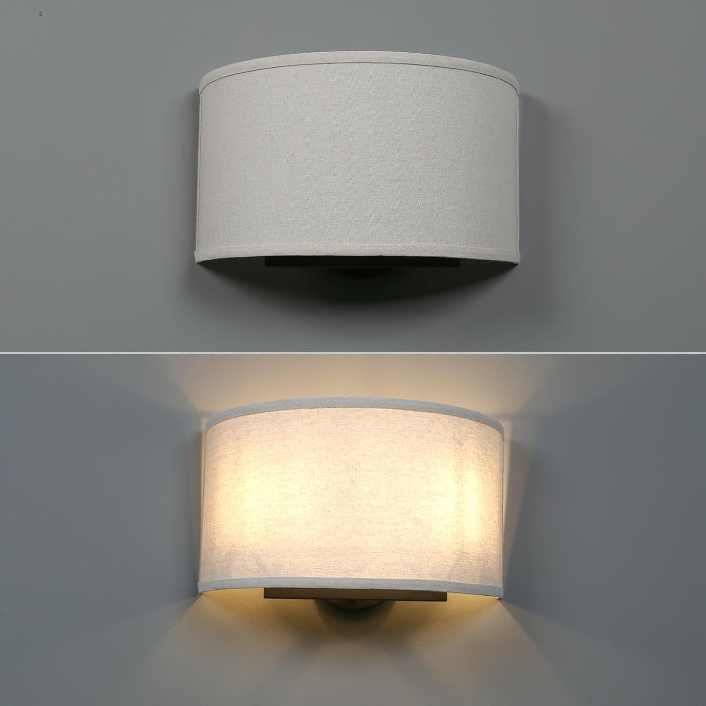 Boho Wall Sconce, 13-Inch Brass with Linen Shade