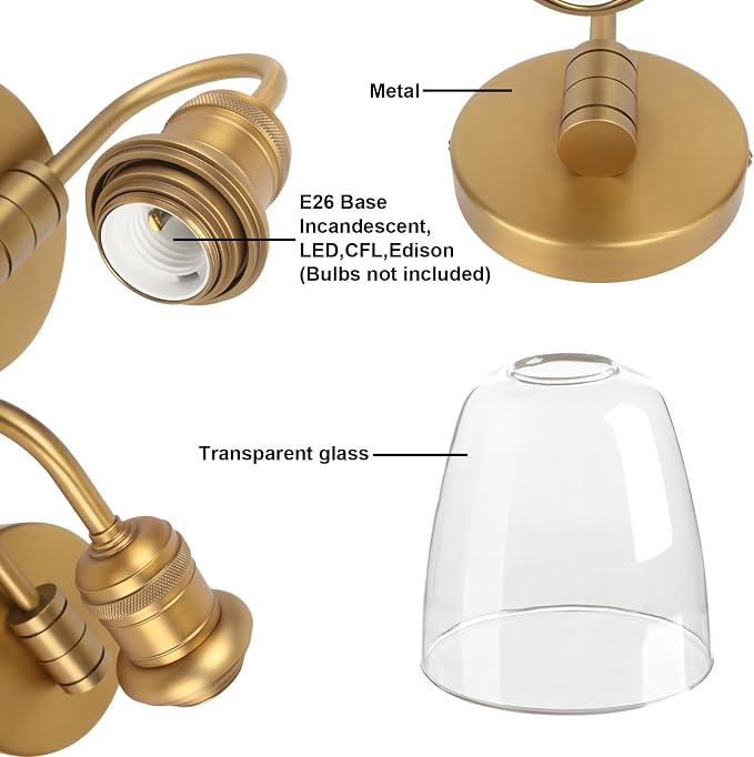 Wall Sconce, 14-Inch Antique Brass